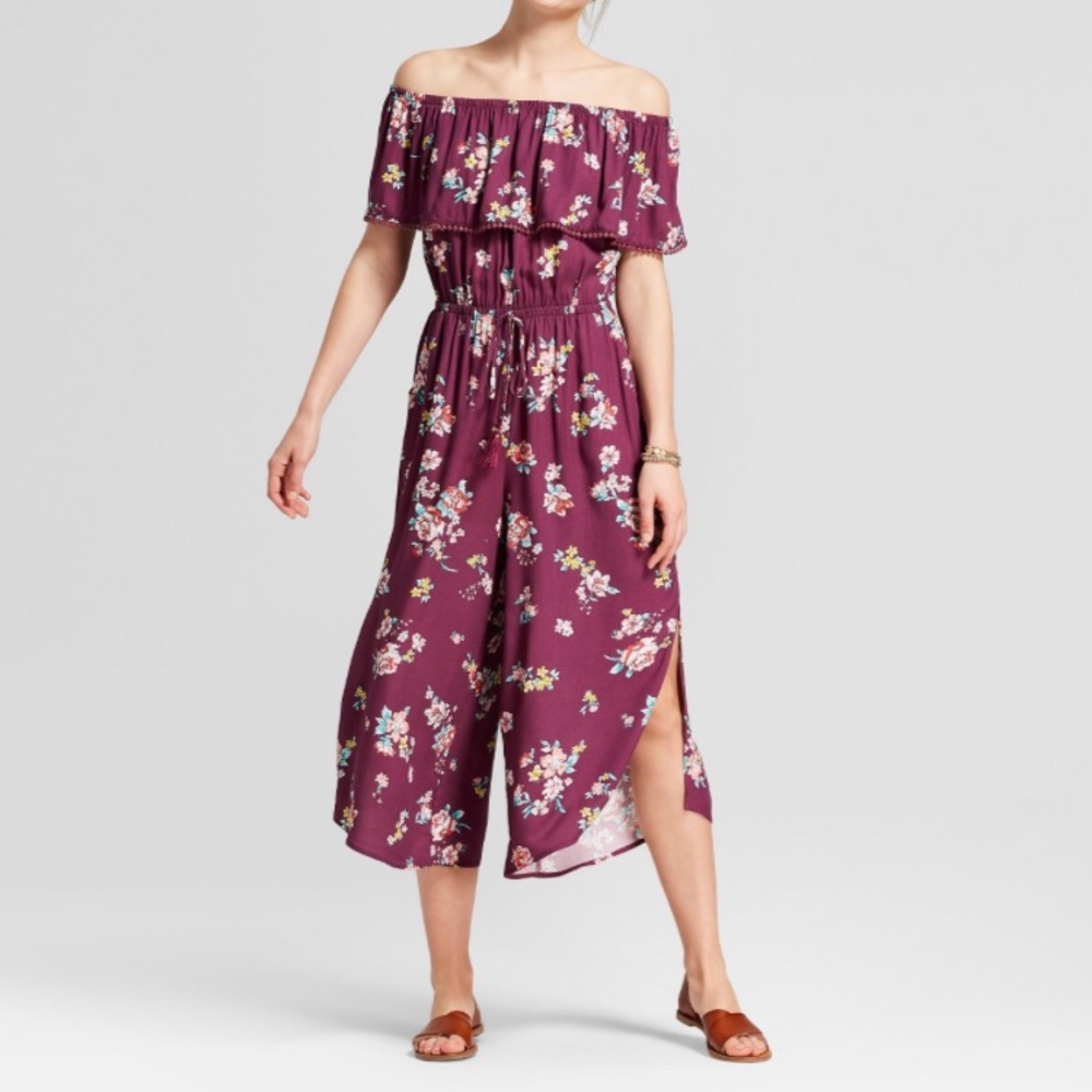Floral Off-the-Shoulder Jumpsuit